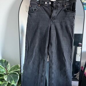 H&M Black Wide Leg Jeans